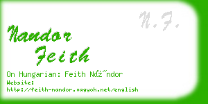 nandor feith business card